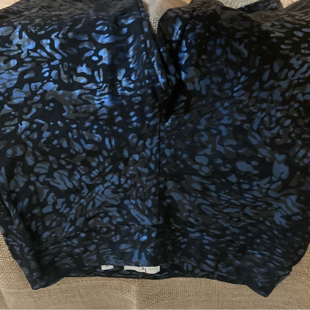 Lena Gabrielle blue/black stretch pants sz 12